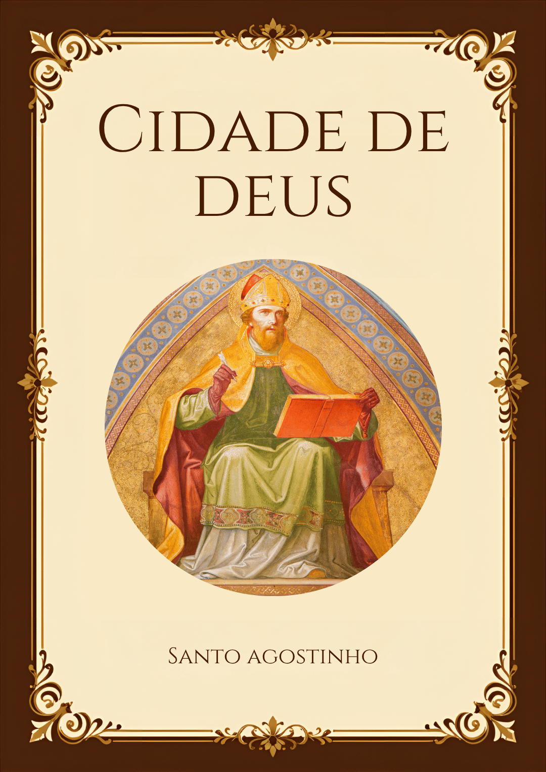 Capa ilustrativa do livro A Cidade de Deus, de Santo Agostinho
