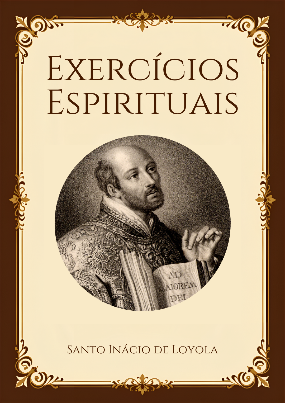 Capa ilustrativa do livro Exercícios, de Santo Inácio de Loyola